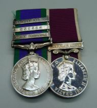 Two Elizabeth II Service medals to 23865987 GDSM/Sgt. K. Bathgate, SG