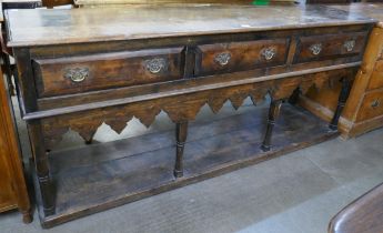 A George II style stained pine dresser