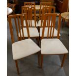 A set of six Morris of Glasgow teak dining chairs