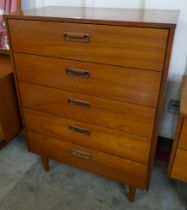A Danish teak chest of drawers