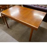 A White & Newton teak rectangular extending dining table