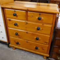 A Victorian pine chest of drawers