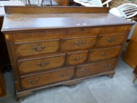 A George III inlaid oak Lancashire chest