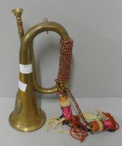 A regimental brass bugle, Argyll and Sutherland