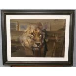 A framed print of a tiger