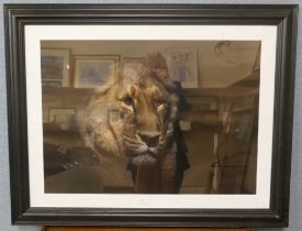 A framed print of a tiger