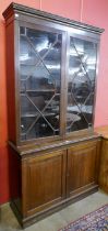 A late Victorian mahogany bookcase