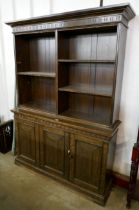 A late Victorian oak bookcase