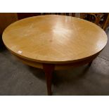 A Stonehill teak circular sunburst coffee table