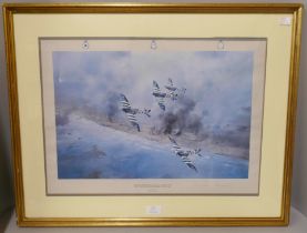 A Robert Taylor aviation print, Eagle Squadron Scramble and Johnnie Johnson Leading 144 Canadian
