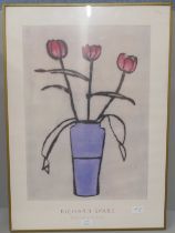A framed Morning Tulips print, Richard Spere