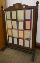 A William IV oak framed Rules of the Eaton Society notice board, dated March 1836