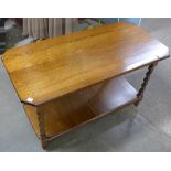 An oak barleytwist coffee table