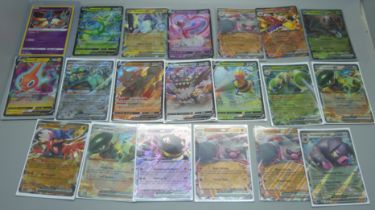 20 Holographic Pokemon cards, EX, V, etc.