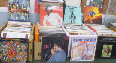 A large collection of mainly jazz LP records, Big Band, swing, contemporary, easy listening and