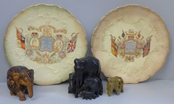 Two Royalty commemorative plates; Queen Victoria 60 Years Reign and King Edward VII and Queen