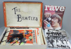 The Beatles memorabilia including photographs, magazines, scrapbook and The Beatles holographic