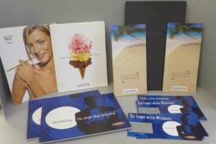 Swatch promotional brochures in a Paul Smith box, duplications of Spring/Summer 2002 and James