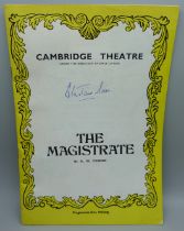 A signed theatre programme, Alistair Sim