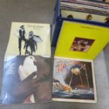 A case of approximately 30 soft rock LP records including Fleetwood Mac, Neil Young, Bruce