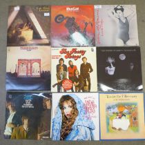 Sixteen LP records including Kate Bush, Meatloaf, Stevie Nicks