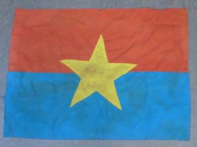 A North Vietnam flag, 59cm x 77cm