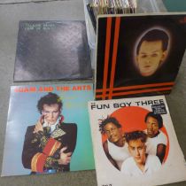 Forty-five 1980s New Wave and pop LP records