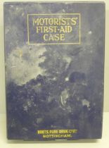 A Boots Co. Motorist's First Aid case and contents