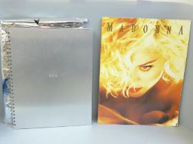 A Madonna Sex book and a Blonde Ambition Tour programme