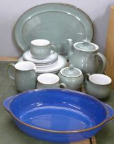 Denby Regency Green part tea set and five small plates **PLEASE NOTE THIS LOT IS NOT ELIGIBLE FOR