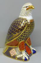 A Royal Crown Derby Eagle paperweight, gold stopper