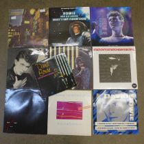 Eleven David Bowie LP records and 12" singles