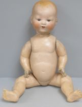 An Armand Marseille bisque head doll, 351