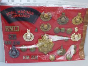 Royal Marines badges and buttons