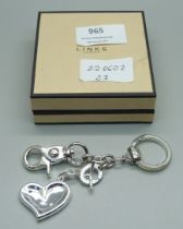 A Links of London key chain, boxed