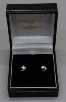 A diamond stud earrings, approximately 0.50ct diamond weight