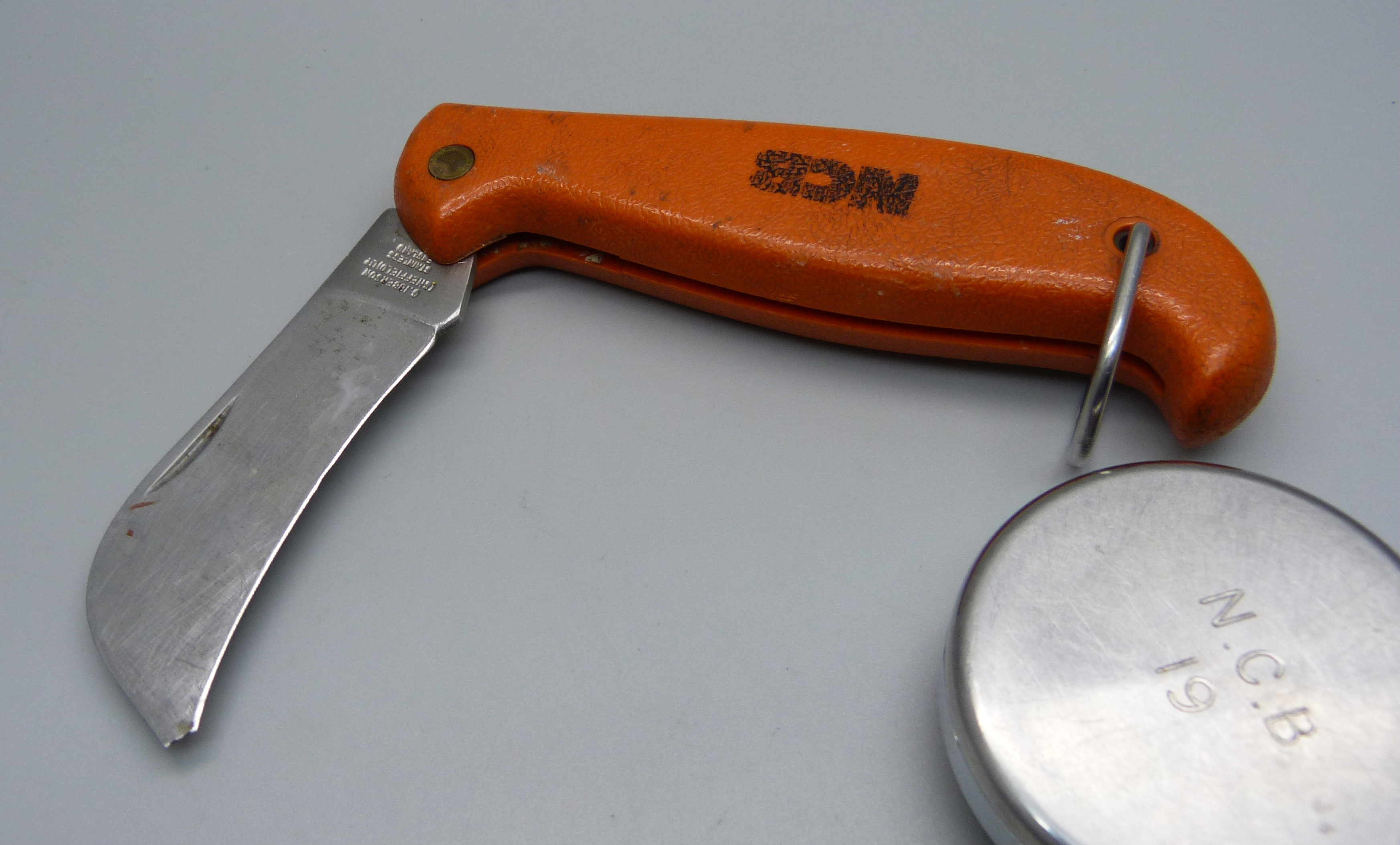 A NCB pocket knife and a Smiths stop-watch with NCB 19 marked on the back, (tip of blade a/f) - Image 4 of 4