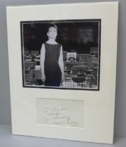 A Maria Callas autographed display