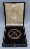 A German Proficiency SS runes badge, (bronze award sports), cased