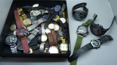 A collection of fashion wristwatches