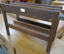 A teak magazine rack