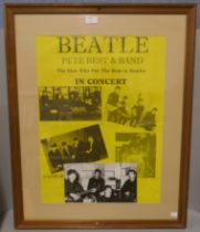 A 20th Century legend print and a Beatles concert poster