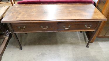 A George II oak two drawer dresser