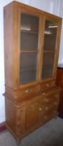 A Victorian pine kitchen dresser