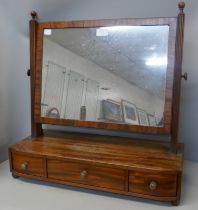 A George IV mahogany toilet mirror