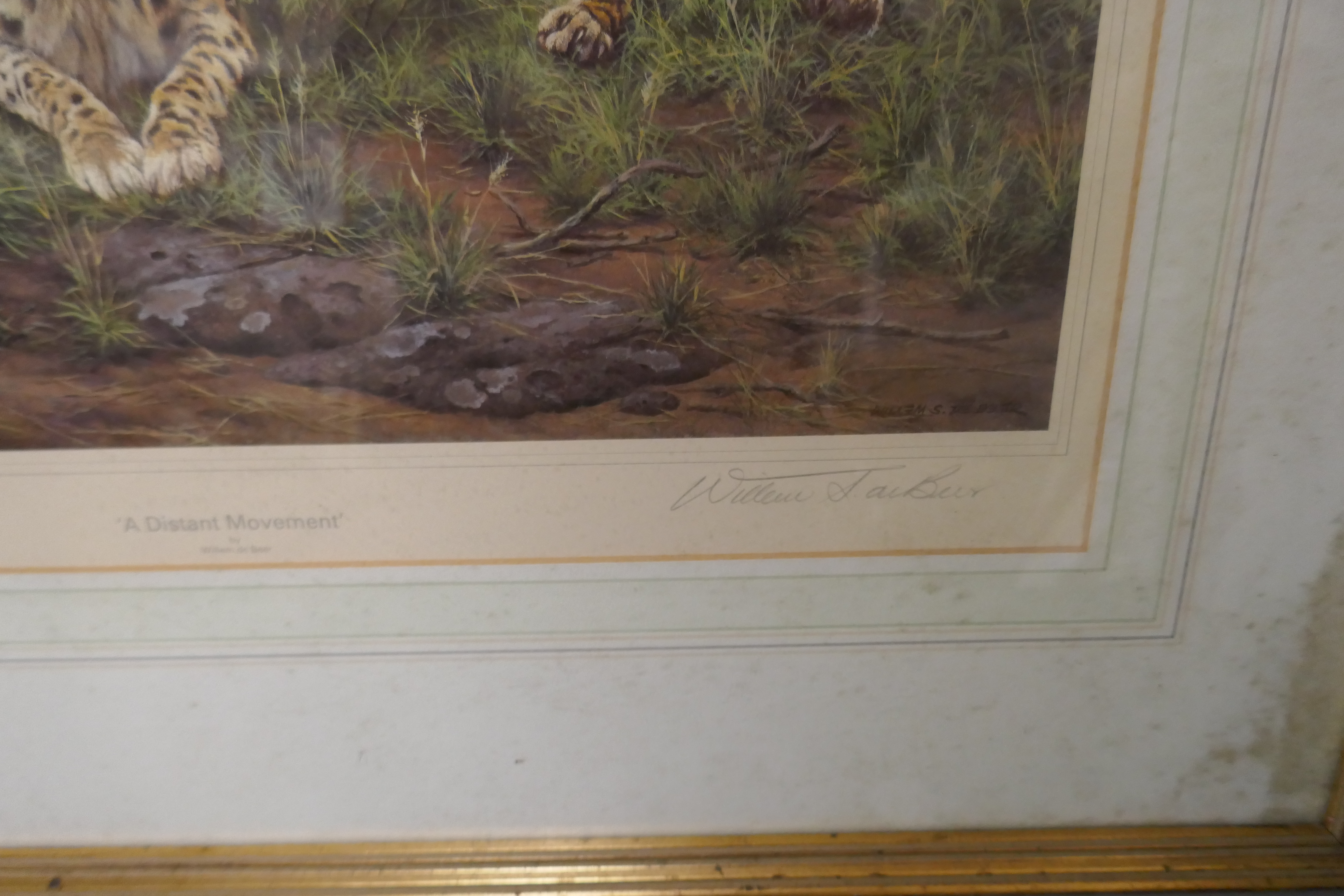 Two limited edition prints, Tiger and Cub, signed by the artist and Johnny Morris; a Distant - Image 5 of 6