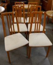 A set of six Morris of Glasgow teak dining chairs