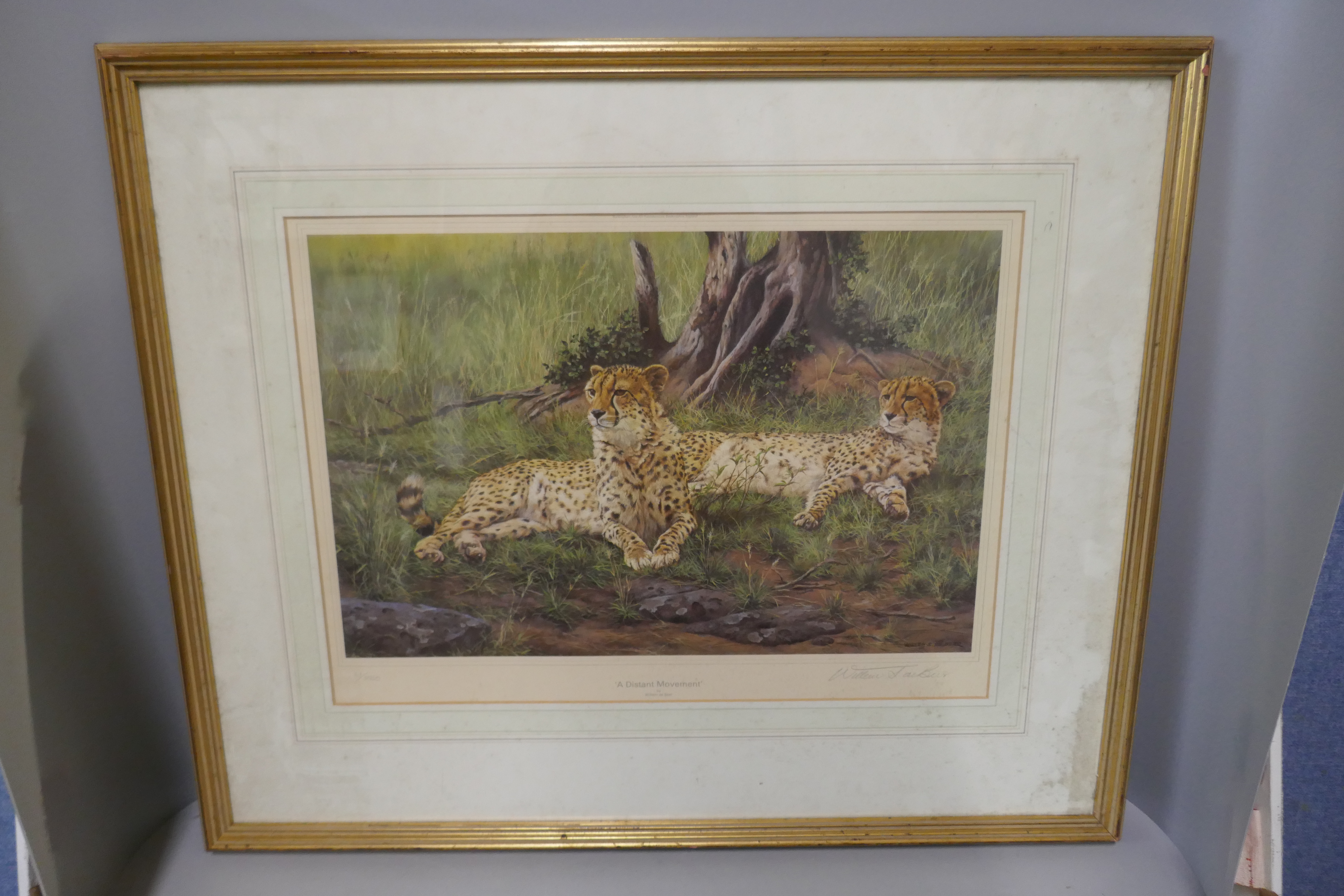 Two limited edition prints, Tiger and Cub, signed by the artist and Johnny Morris; a Distant - Image 4 of 6