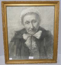 Early 20th Century (English School) pencil study of a lady, signed M.C.A., dated 1912, framed