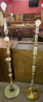 Two onyx standard lamps